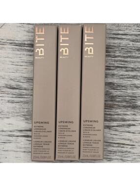 Lot of 3 Bite Beauty Upswing Extreme Longwear Liquid Eyeliner Solid Black BNIB